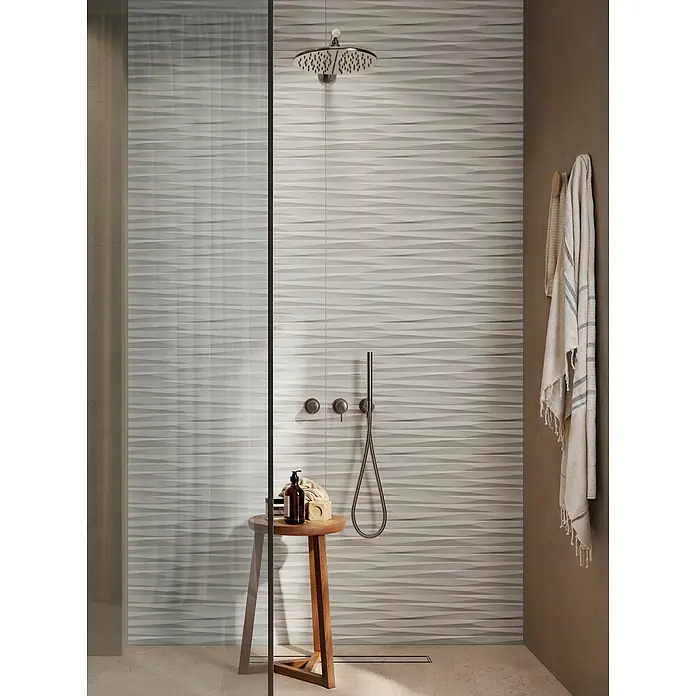 Atlas Concorde Solution Wandfliese Blade 3D - 40 x 80 cm, White, Matt - Stimmungsaufnahme