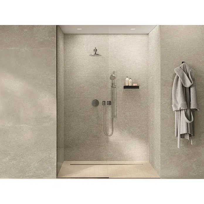 Atlas Concorde Solution Wandfliese Duolith 3D - 40 x 80 cm, Ivory, Matt - Stimmungsaufnahme