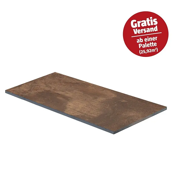 Terrassenfliese Metallico Corten - 60 x 120 x 2 cm, Rust, Matt - Kampagnenbild