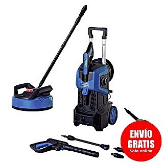 Scheppach Hidrolimpiadora de alta presión SHD180 + limpiador de patios PTC300 (180 bar, 2.400 W, Capacidad de bombeo: 480 l/h)