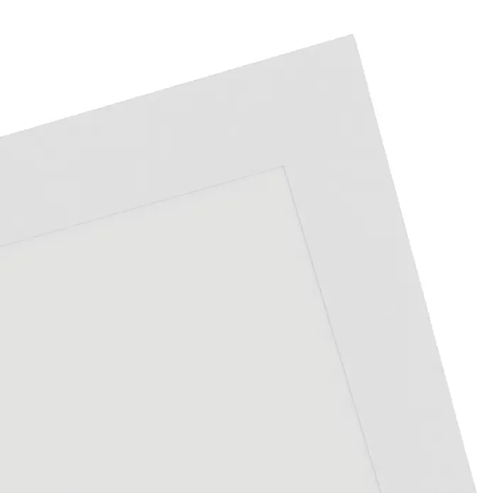 Eglo LED-Deckenleuchte Moradillo-Z - 21 W, L x B x H: 1.195 x 295 x 61 mm, Weiß, RGB - Zwei weiße, übereinanderliegende Papierbögen, die eine minimalistische Ästhetik schaffen.