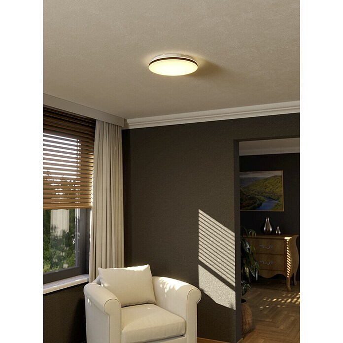 Eglo LED-Deckenleuchte rund Maltignano-Z (14 W, Ø x H: 33 x 7 cm, Weiß, RGB) | BAUHAUS