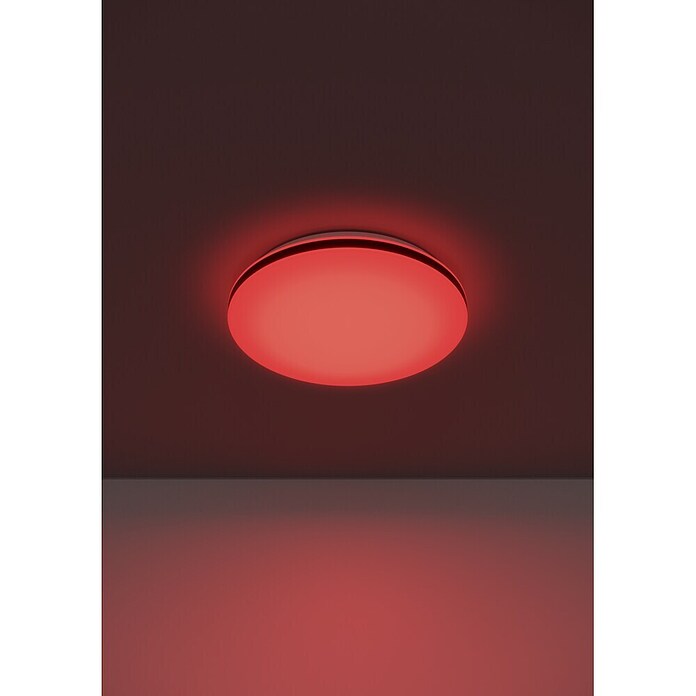 Eglo LED-Deckenleuchte rund Maltignano-Z (14 W, Ø x H: 33 x 7 cm, Weiß, RGB) | BAUHAUS