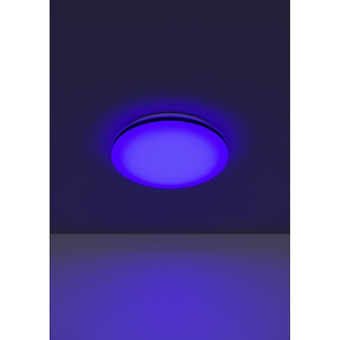 Eglo LED-Deckenleuchte rund Maltignano-Z (14 W, Ø x H: 33 x 7 cm, Weiß, RGB) | BAUHAUS