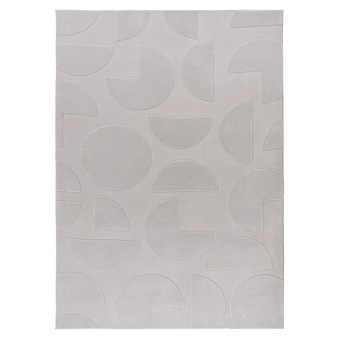 Kayoom Kurzflorteppich Niburi 425 - Silber, 290 x 200 cm, 100 % Polyester - Draufsicht