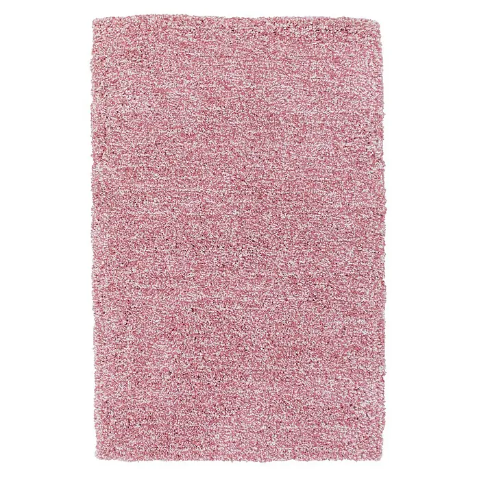 Kayoom Hochflorteppich Effortless 310 - Creme/Puder, 170 x 120 cm, 80 % Polyester, 20 % Baumwolle - Weicher, rosa Hochflorteppich mit dichter, strukturierter Oberfläche.