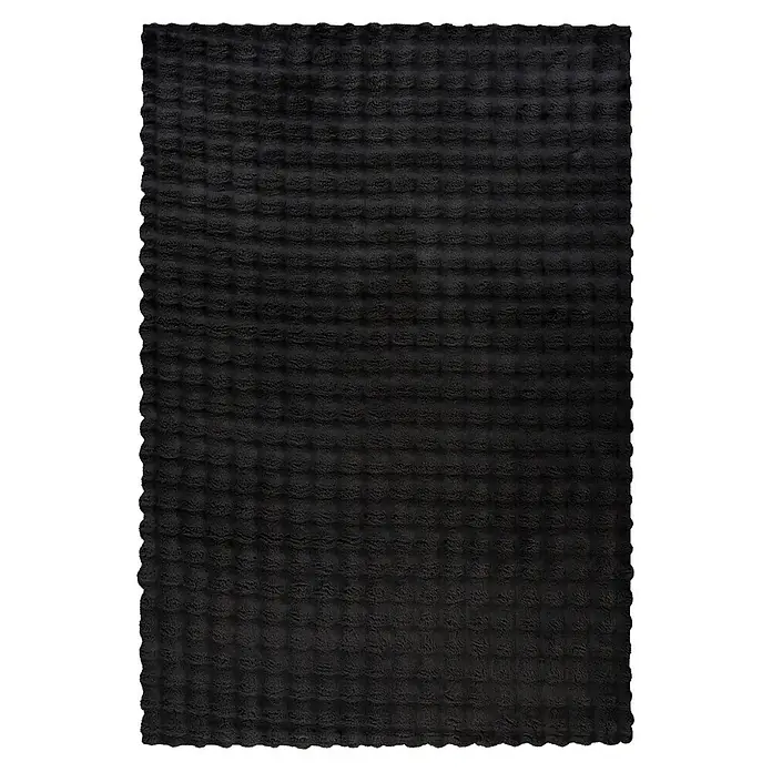 Kayoom Fellteppich Hailey 125 - Schwarz, 230 x 160 cm, 100 % Polyester - Draufsicht