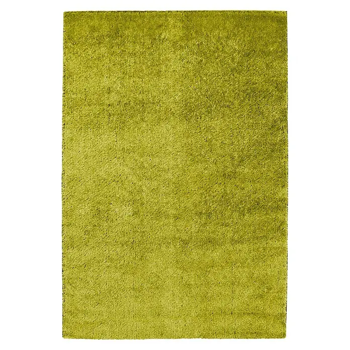 Kayoom Hochflorteppich Swing 8100 - Hellgrün, 180 x 120 cm, 55 % Polyester, 45 % Modacryl - Grüner langfloriger Shaggy-Teppich.