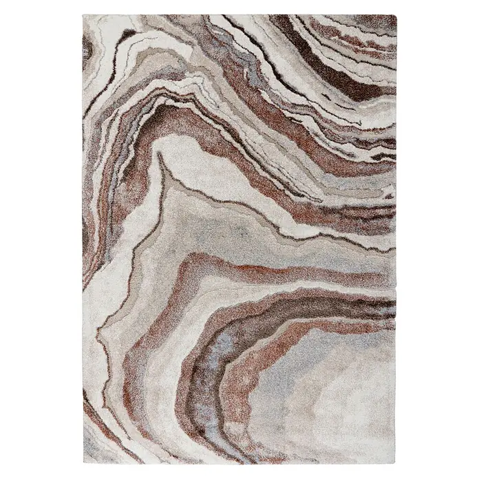 Kayoom Kurzflorteppich Firenze 486 - Terra, 110 x 60 cm, 70 % Polypropylen, 30 % Polyester - Draufsicht