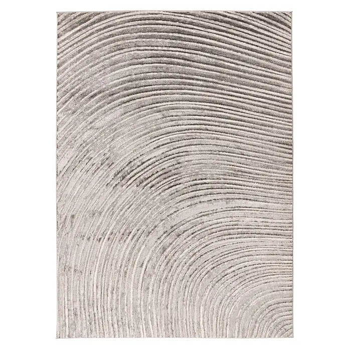 Kayoom Kurzflorteppich Chalk 425 - Silber/Beige, 290 x 200 cm, 100 % Polyester - Draufsicht