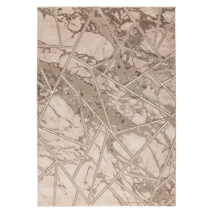 Kayoom Kurzflorteppich Mineral 225 - Beige, 300 x 80 cm, 70 % Polypropylen, 30 % Polyester - Draufsicht