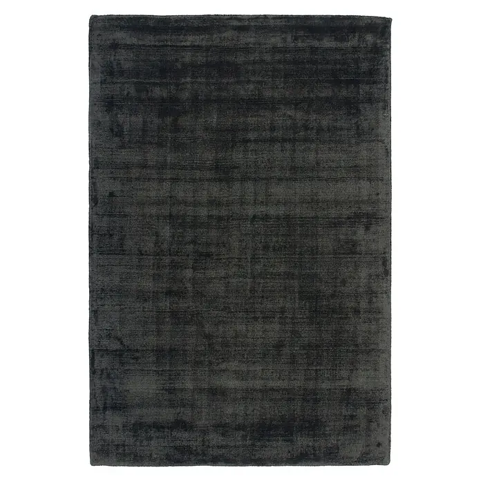 Kayoom Kurzflorteppich My Raaja 230 - Anthrazit, 290 x 200 cm, 100 % Viskose - Draufsicht