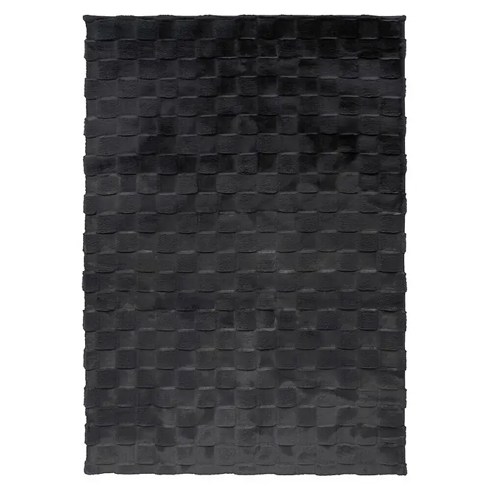 Kayoom Hochflorteppich Botany 625 - Graphit, 150 x 80 cm, 100 % Polyester - Draufsicht