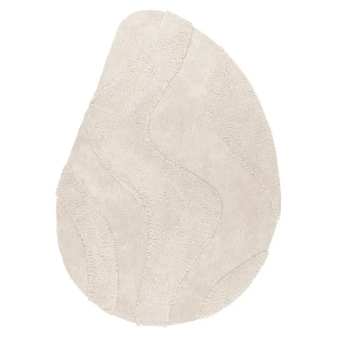 Kayoom Hochflorteppich Pulp 225 - Elfenbein, 290 x 200 cm, 100 % Polyester - Draufsicht