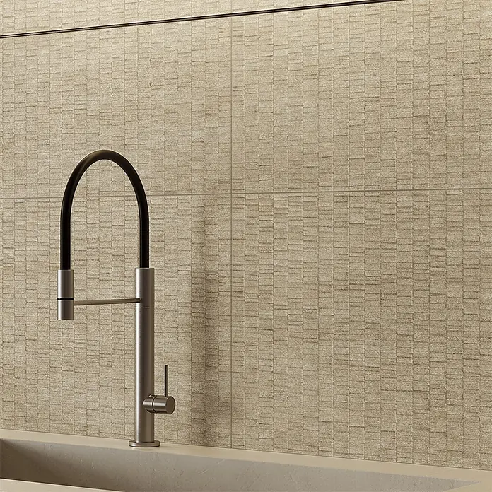 Atlas Concorde Solution Wandfliese Trame - 40 x 80 cm, Desert, Matt - Bildausschnitt