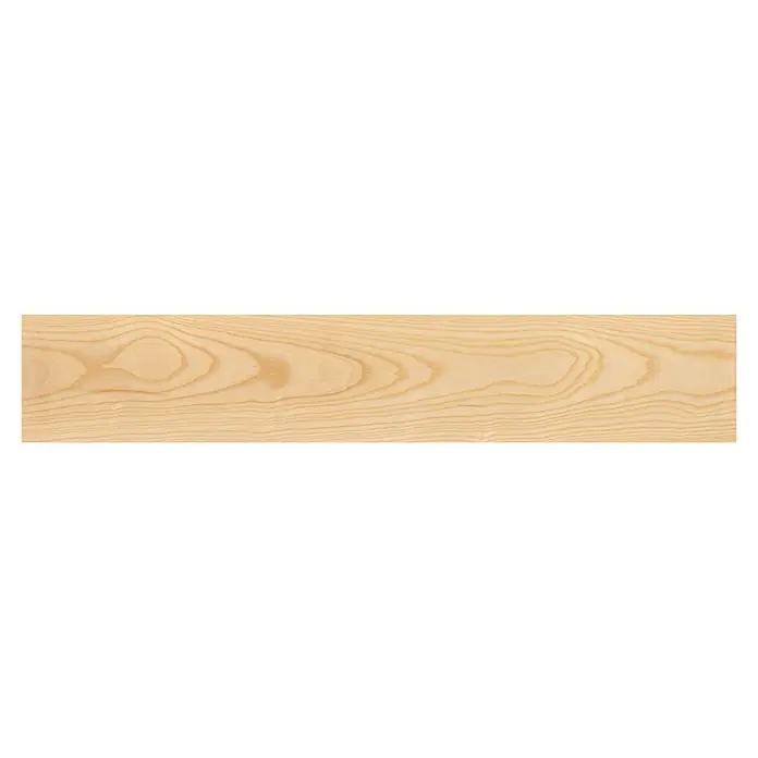 Barlinek Parkett - Esche Natur, Fischgrät, 725 x 130 x 14 mm - Helle Holzplatte mit natürlicher, wellenförmiger Maserung.