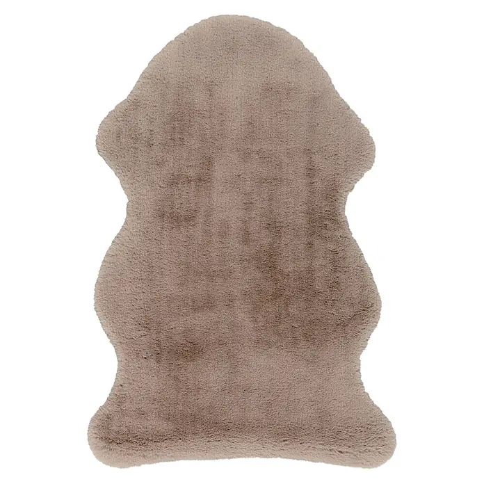 Kayoom Kunstfell Cosy Sheepskin 525 - Taupe, 90 x 60 cm, 100 % Polyester - Draufsicht
