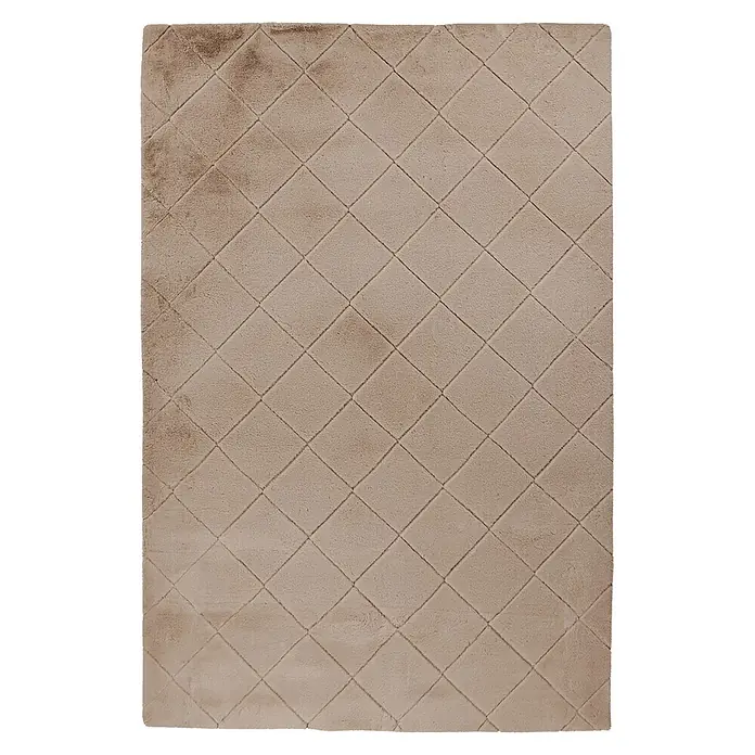 Kayoom Hochflorteppich Imala 125 - Beige, 290 x 200 cm, 100 % Polyester - Draufsicht
