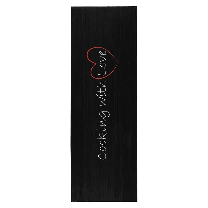 Kayoom Teppichläufer Pyron 225 - Schwarz, 180 x 60 cm, 100 % Polyester - Draufsicht
