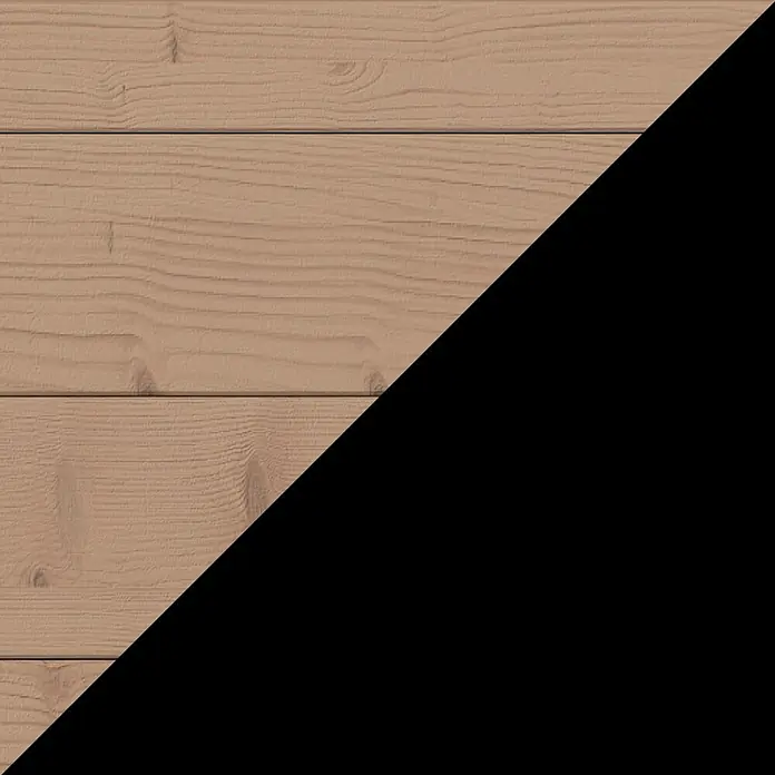 Upyard Hochbeet Modernbox hoch - 78 x 36 x 72 cm, Holz, Braun/Schwarz - Farbmuster