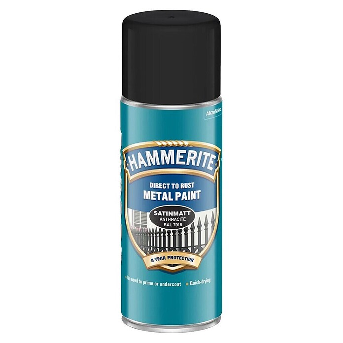 Hammerite Lakirni sprej za kovino 3 v 1  (Svetleče, 400 ml, Antracit) | Posebni spreji | Laki v spreju | Laki | Barve in tapete | Izdelki | BAUHAUS