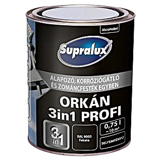 Barvni lak za kovino Orkan Profi 3 v 1 (Črna, 0,75 l, RAL 9005)