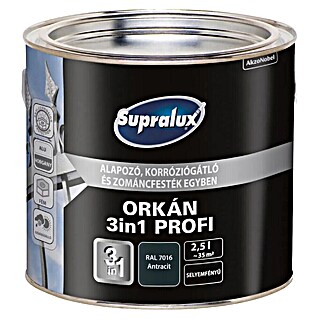 Barvni lak za kovino Orkan Profi 3 v 1 (Antracit, 2,5 l, RAL 7016)