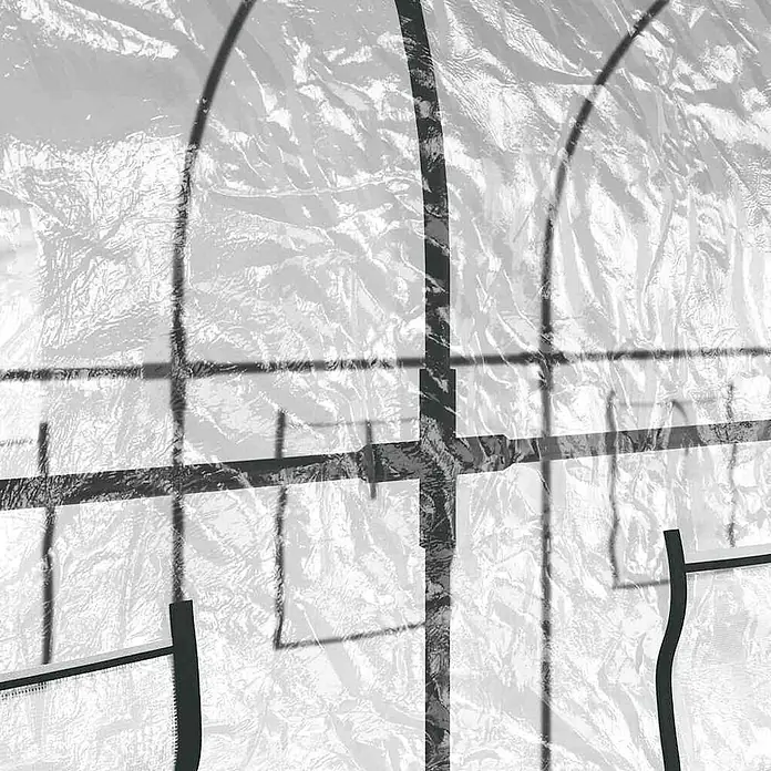 Furnicato Gewächshaus - 160 x 400 cm, Material Seitenwand: Stahl, silber