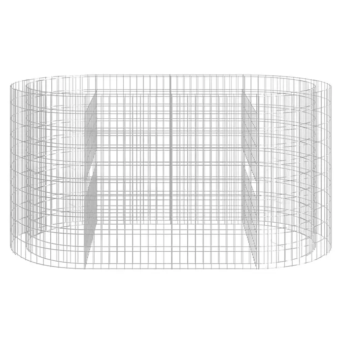 Furnicato Gabionen-Hochbeet verzinktes Eisen - 200 x 100 x 100 cm, Metall, Fassungsvermögen Erde: 2.000 g