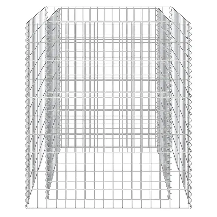 Furnicato Gabionen-Hochbeet verzinkter Stahl - 90 x 90 x 100 cm, Stahl, Fassungsvermögen Erde: 490 g
