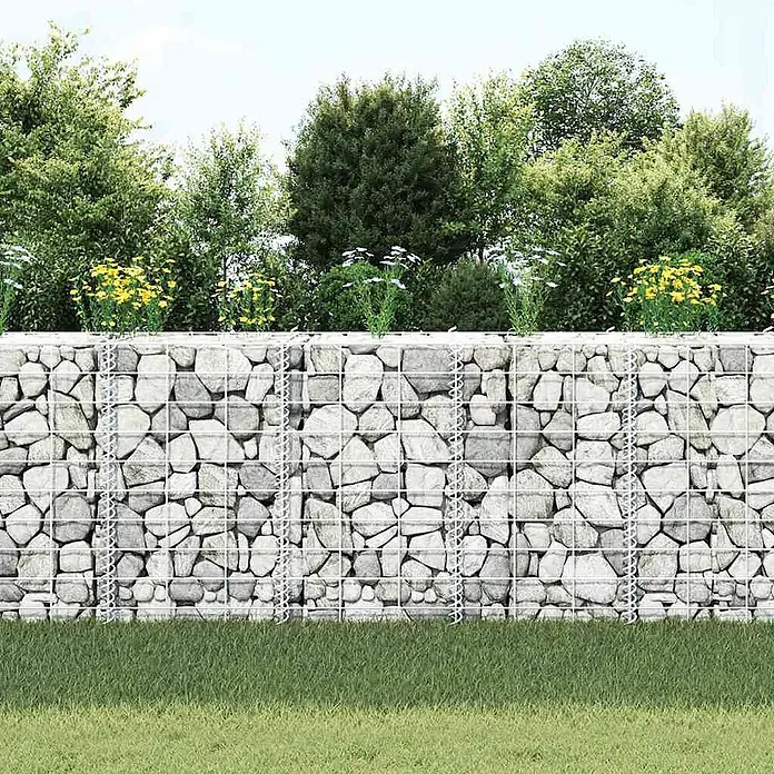 Furnicato Gabionen-Hochbeet Eisen - 30 x 30 x 50 cm, Metall, Fassungsvermögen Erde: 45 g