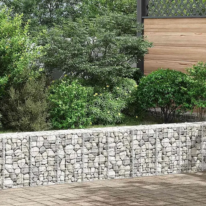 Furnicato Gabionen-Hochbeet Eisen - 30 x 30 x 50 cm, Metall, Fassungsvermögen Erde: 45 g