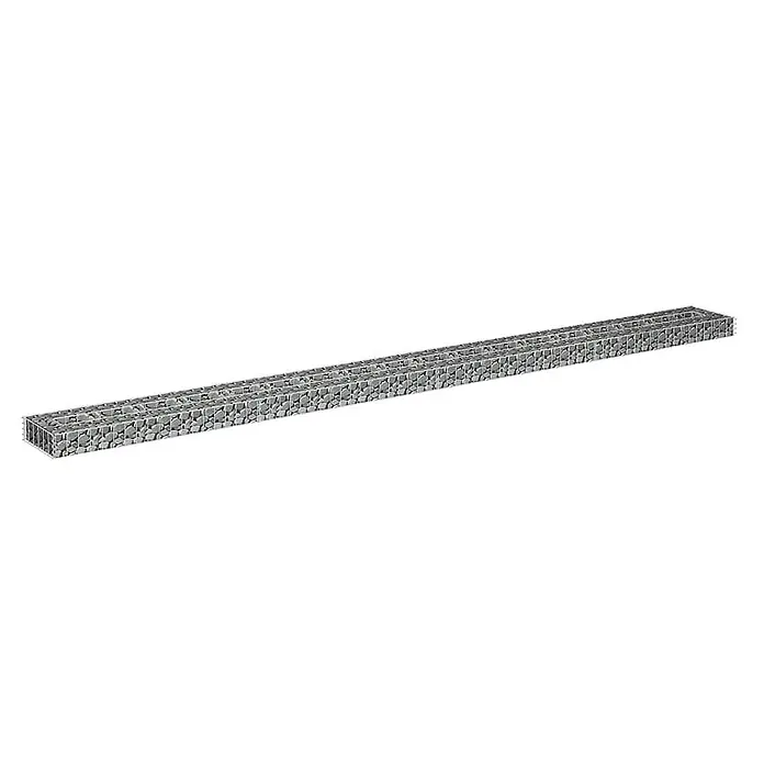 Furnicato Gabionen-Hochbeet verzinkter Stahl - 360 x 30 x 10 cm, Stahl, Fassungsvermögen Erde: 34 g