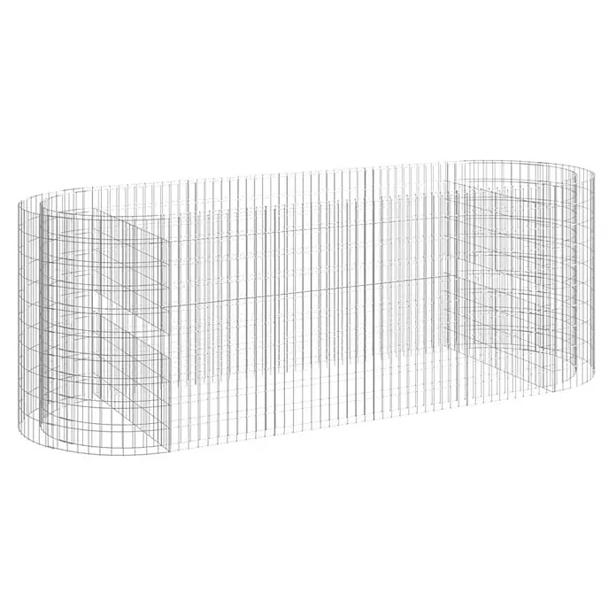 Furnicato Gabionen-Hochbeet verzinktes Eisen - 300 x 100 x 100 cm, Metall, Fassungsvermögen Erde: 3.000 g