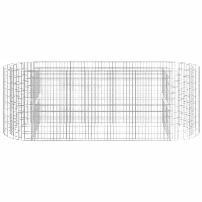 Furnicato Gabionen-Hochbeet verzinktes Eisen - 300 x 100 x 100 cm, Metall, Fassungsvermögen Erde: 3.000 g
