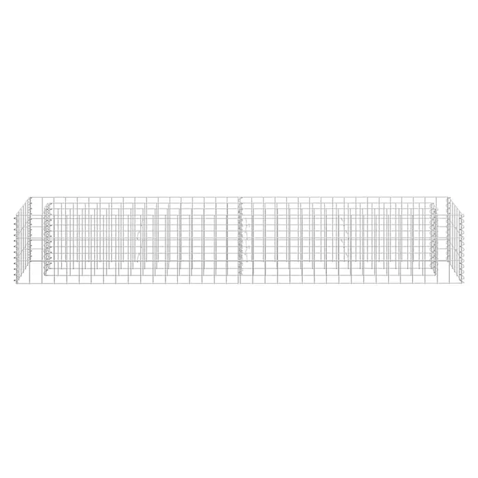 Furnicato Gabionen-Hochbeet verzinkter Stahl - 180 x 30 x 30 cm, Stahl, Fassungsvermögen Erde: 48 g
