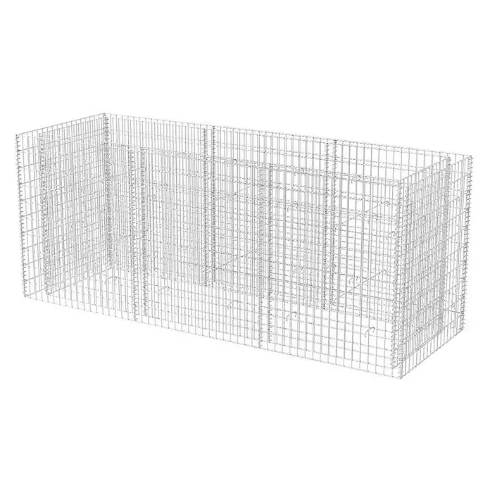 Furnicato Gabionen-Hochbeet verzinkter Stahl - 270 x 90 x 100 cm, Stahl, Fassungsvermögen Erde: 1.750 g