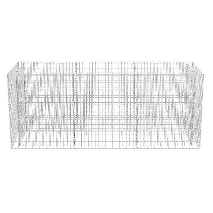 Furnicato Gabionen-Hochbeet verzinkter Stahl - 270 x 90 x 100 cm, Stahl, Fassungsvermögen Erde: 1.750 g