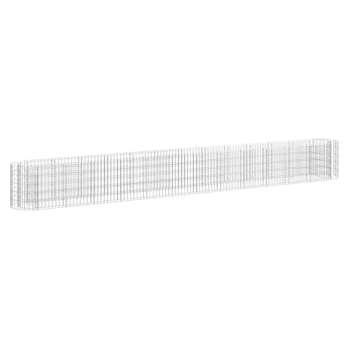 Furnicato Gabionen-Hochbeet verzinktes Eisen - 470 x 50 x 50 cm, Metall, Fassungsvermögen Erde: 1.175 g
