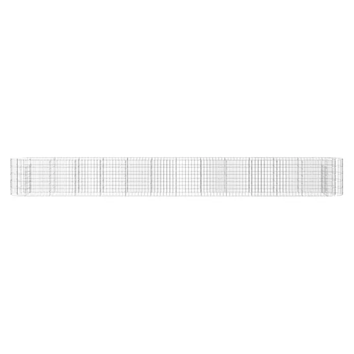 Furnicato Gabionen-Hochbeet verzinktes Eisen - 470 x 50 x 50 cm, Metall, Fassungsvermögen Erde: 1.175 g