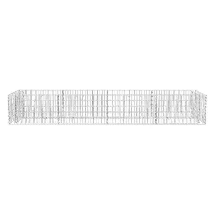 Furnicato Gabionen-Hochbeet verzinkter Stahl - 360 x 90 x 50 cm, Stahl, Fassungsvermögen Erde: 1.190 g