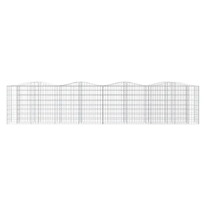 Furnicato Gabionen-Hochbeet verzinktes Eisen - 400 x 50 x 100 cm, Metall, Fassungsvermögen Erde: 2.000 g