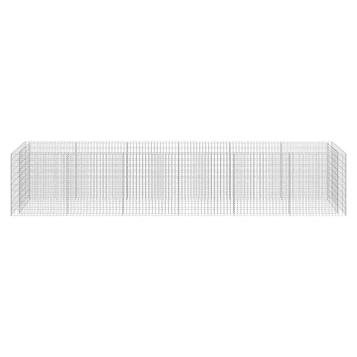 Furnicato Gabionen-Hochbeet verzinkter Stahl - 540 x 90 x 100 cm, Stahl, Fassungsvermögen Erde: 3.640 g