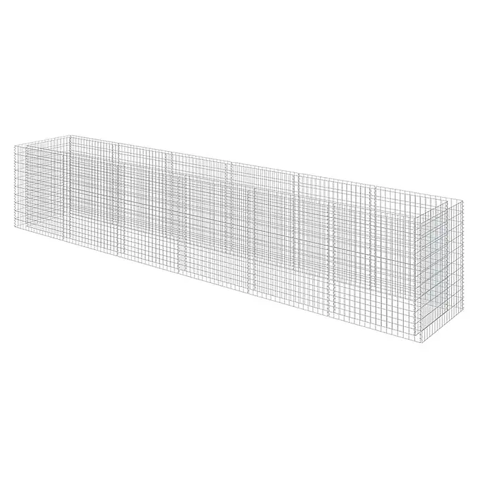 Furnicato Gabionen-Hochbeet verzinkter Stahl - 540 x 90 x 100 cm, Stahl, Fassungsvermögen Erde: 3.640 g