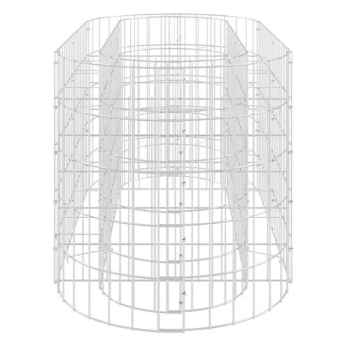 Furnicato Gabionen-Hochbeet verzinktes Eisen - 120 x 50 x 50 cm, Metall, Fassungsvermögen Erde: 300 g