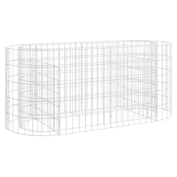 Furnicato Gabionen-Hochbeet verzinktes Eisen - 120 x 50 x 50 cm, Metall, Fassungsvermögen Erde: 300 g