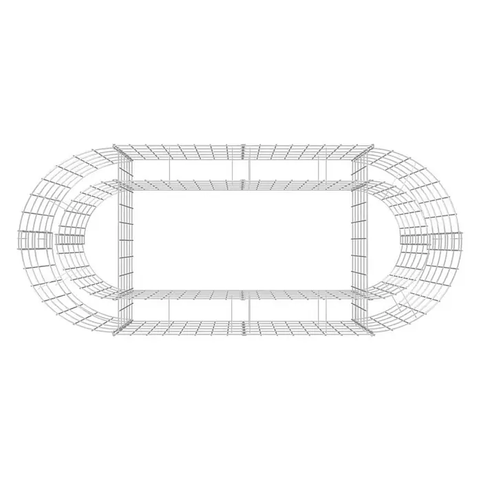 Furnicato Gabionen-Hochbeet verzinktes Eisen - 120 x 50 x 50 cm, Metall, Fassungsvermögen Erde: 300 g