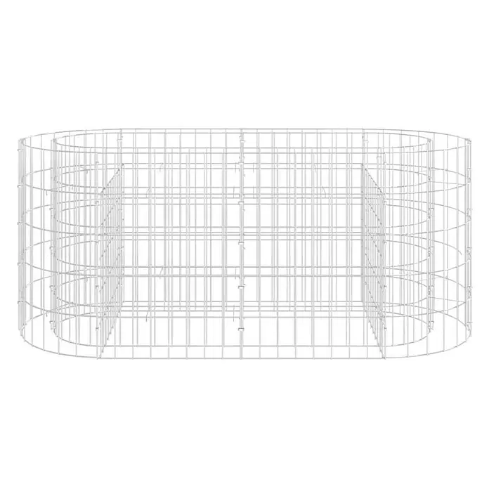 Furnicato Gabionen-Hochbeet verzinktes Eisen - 120 x 50 x 50 cm, Metall, Fassungsvermögen Erde: 300 g