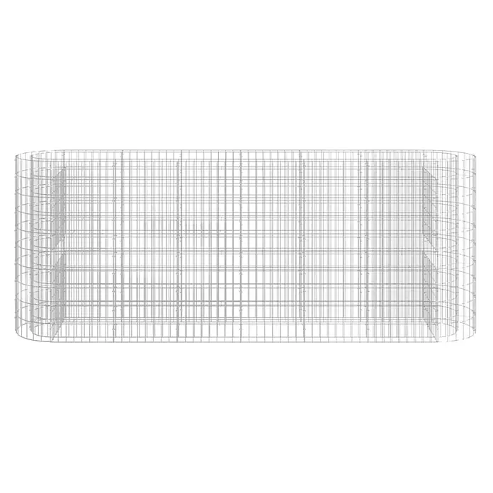 Furnicato Gabionen-Hochbeet verzinktes Eisen - 260 x 50 x 100 cm, Metall, Fassungsvermögen Erde: 1.300 g