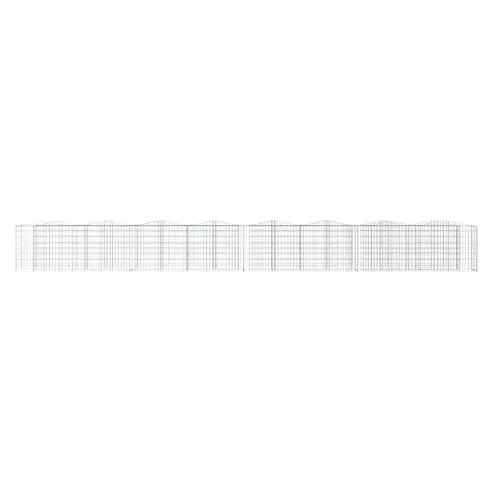 Furnicato Gabionen-Hochbeet verzinktes Eisen - 800 x 50 x 100 cm, Metall, Fassungsvermögen Erde: 4.000 g